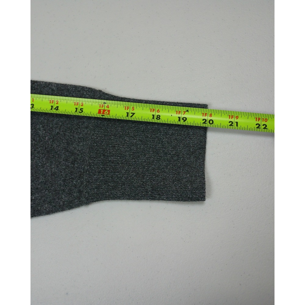 Lucky Brand Grey V-Neck Oversized Knit Sweater Heathered Charcoal Pullover L - Picture 9 of 11